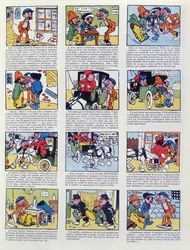 Re-edition of a Comic Strip of Les Pieds Nickeles from 